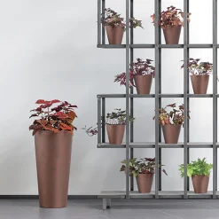 Maceta Tubus Slim Corten 57x30Cm