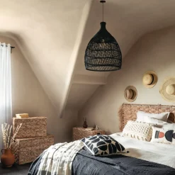 Maleta ORIGINES beige de rafia 46x76cm