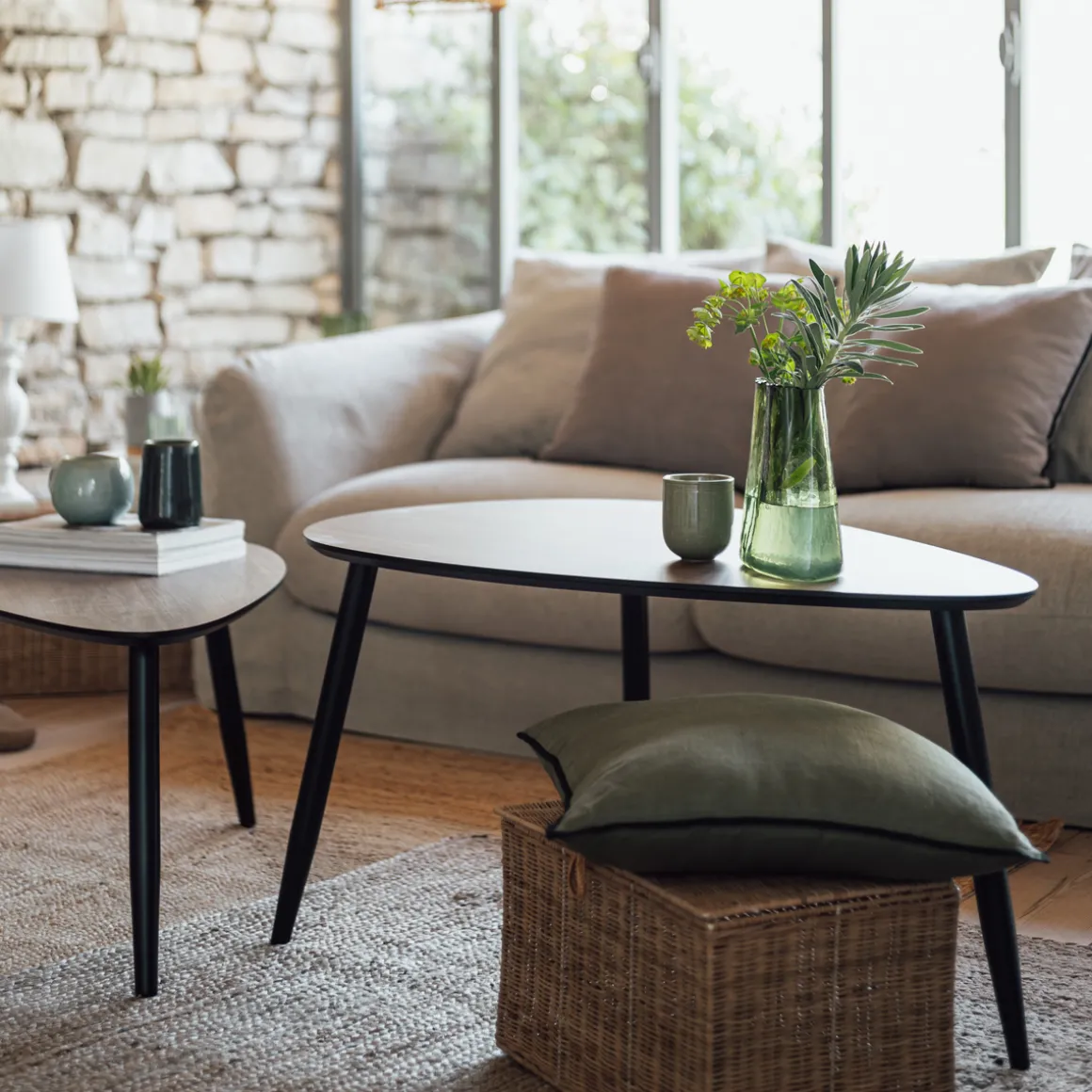 Maleta ORIGINES beige de rafia 46x76cm