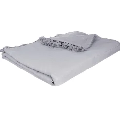 Manta Con Flecos Gris Claro 230x250Cm