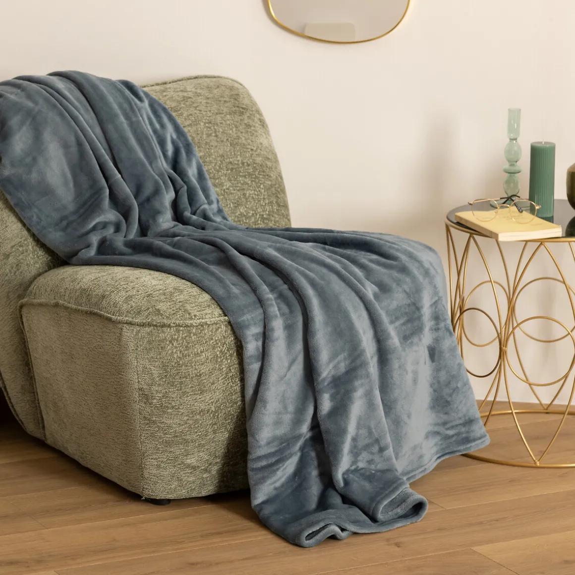 Manta Coralina Azul 180x230Cm