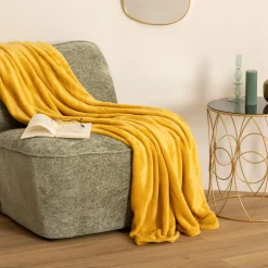 Manta Coralina Ocre 130x180Cm