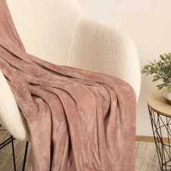 Manta Coralina Rosa Palo 130x180Cm