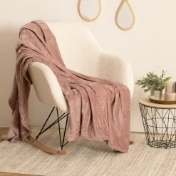 Manta Coralina Rosa Palo 130x180Cm