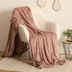 Manta Coralina Rosa Palo 180x230Cm