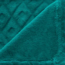 Manta 3D Rombos Azul Petróleo 180x230Cm