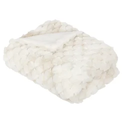 Manta de felpa beige INUIT