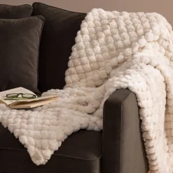 Manta de felpa beige INUIT