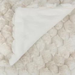 Manta de felpa beige INUIT