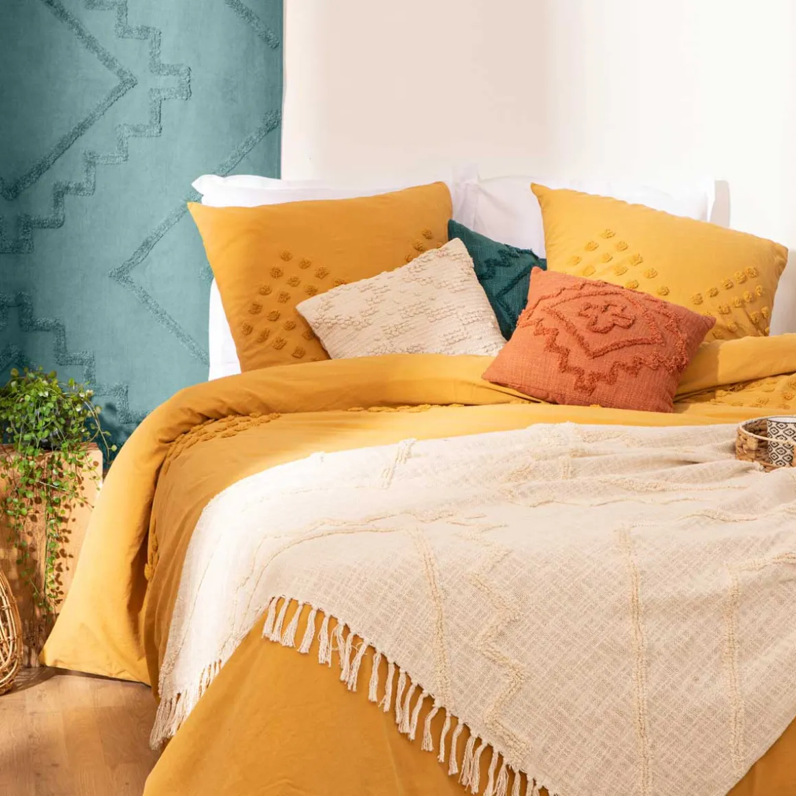 Manta Inca Marfil 130x180Cm