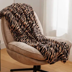 Manta LYNRA cebra de pelo 120x160cm