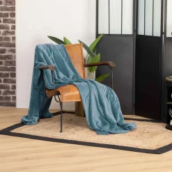 Manta Microfibra Azul Petróleo 180x230Cm