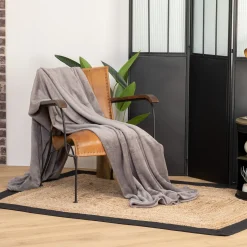 Manta Microfibra Gris 180x230Cm