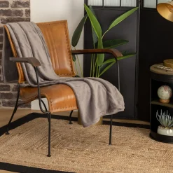 Manta Microfibra Gris 125x150Cm