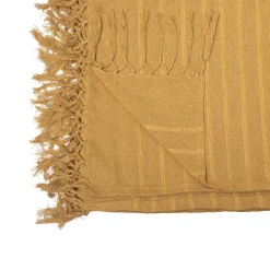 Manta Ocre Con Flecos 230x250cm
