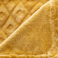 Manta Rombos 3D Ocre 125x150Cm