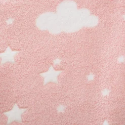 Manta Rosa Con Estrellas 150x125Cm