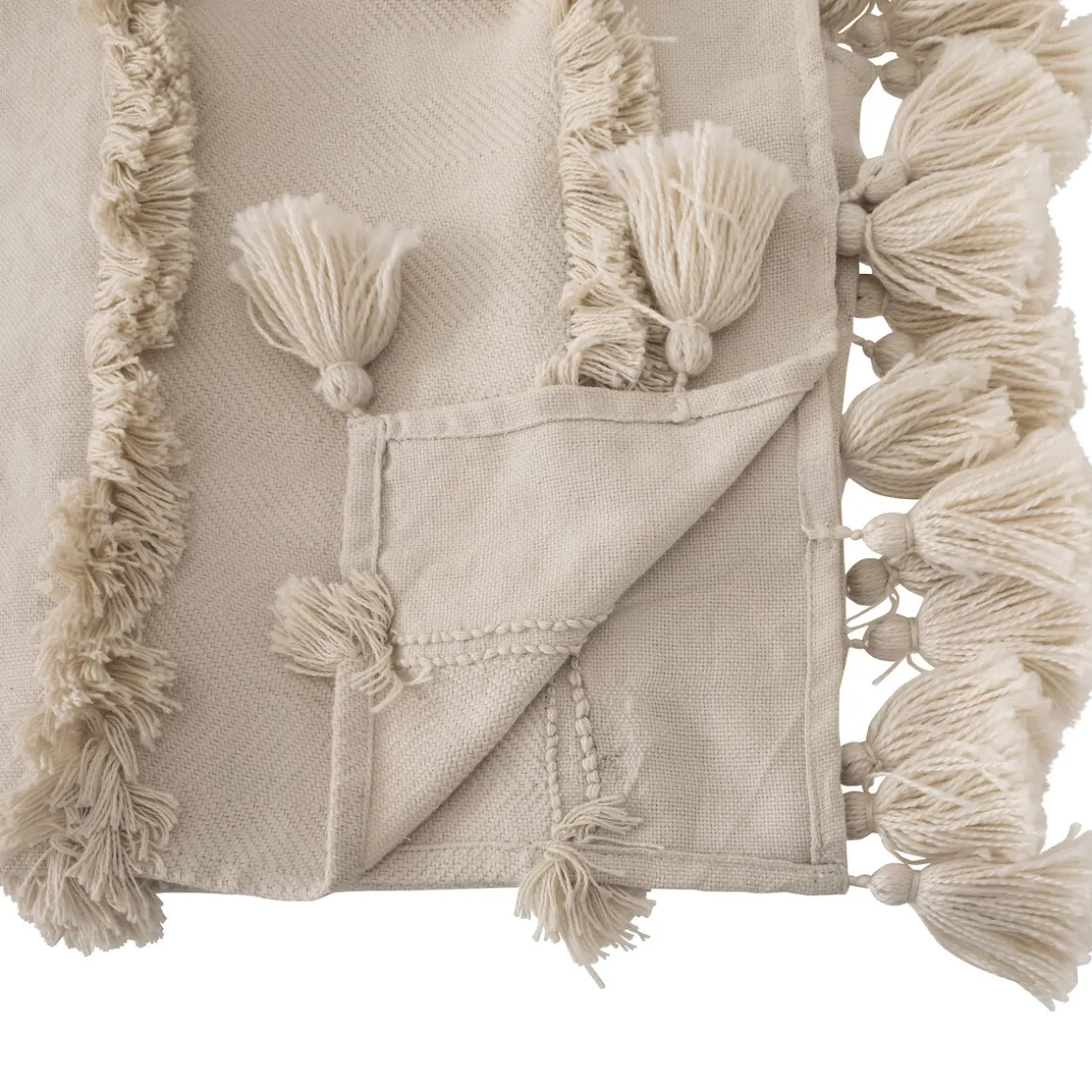 Manta Sea View C/Flecos Beige 130x180Cm