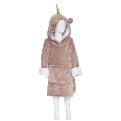 Manta Sudadera Capucha Unicornio 60x95Cm