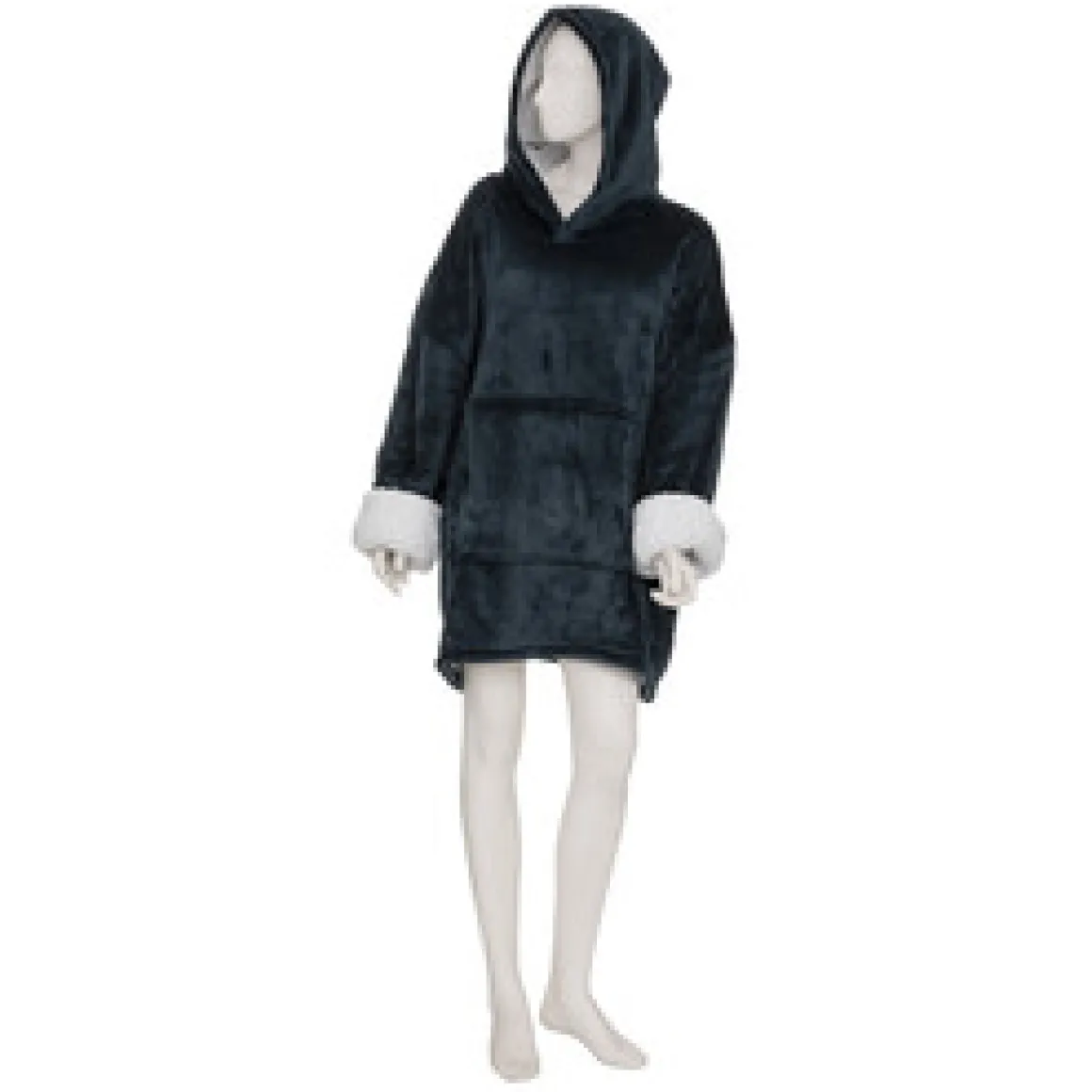 Manta Sudadera C/Capucha Azul Petróleo