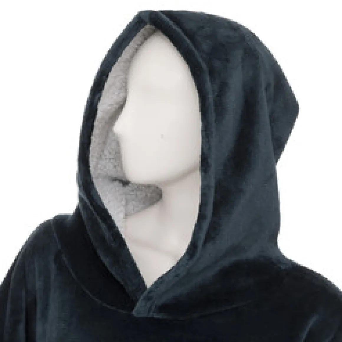 Manta Sudadera C/Capucha Azul Petróleo