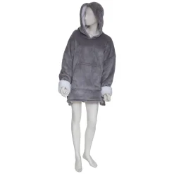 Manta Sudadera C/Capucha Gris