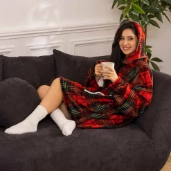 Manta Sudadera Con Capucha Tartán T/U