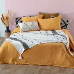 Manta Tropi Blanca Y Negra Con Borla 130x180cm