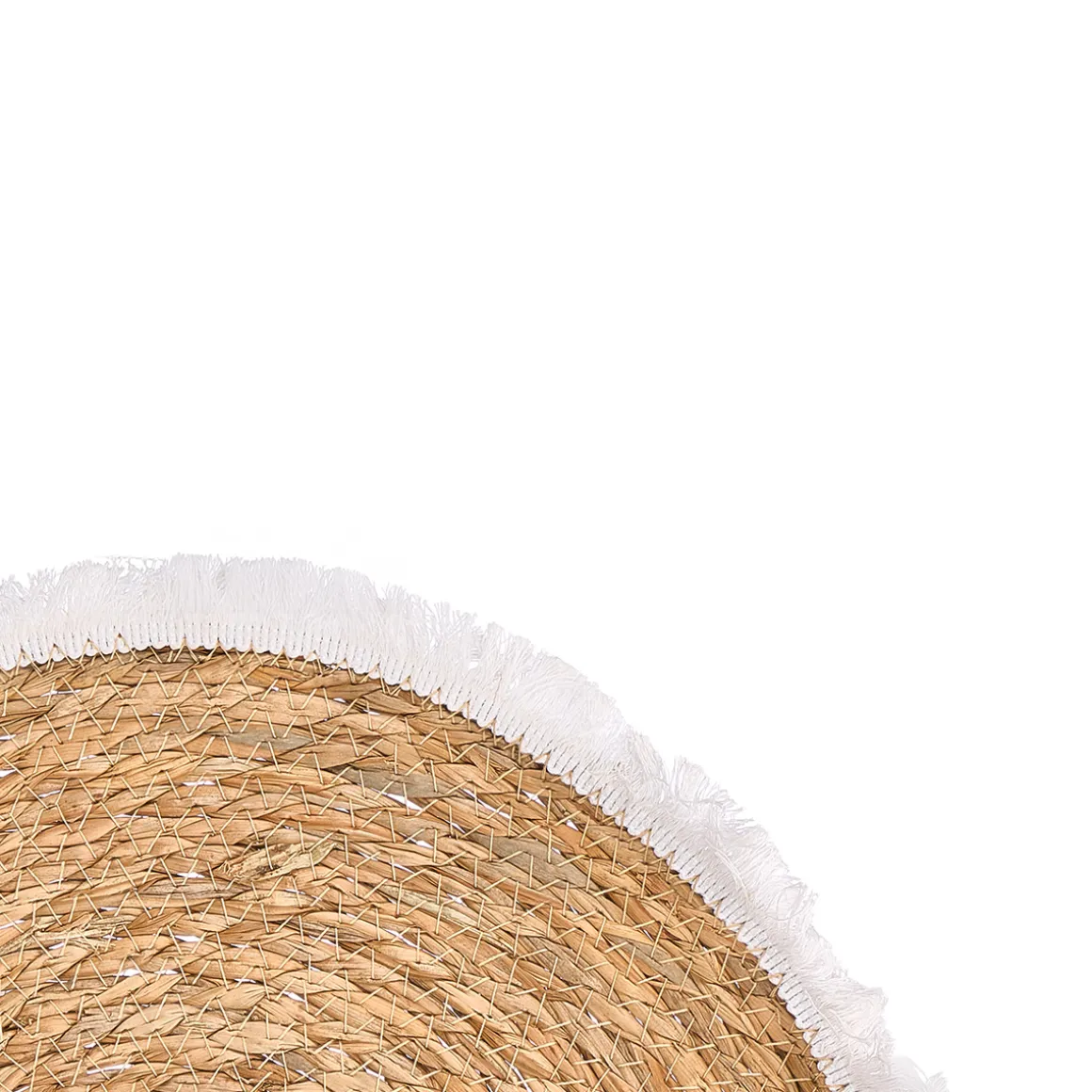 Mantel individual con flecos blanco 38cm