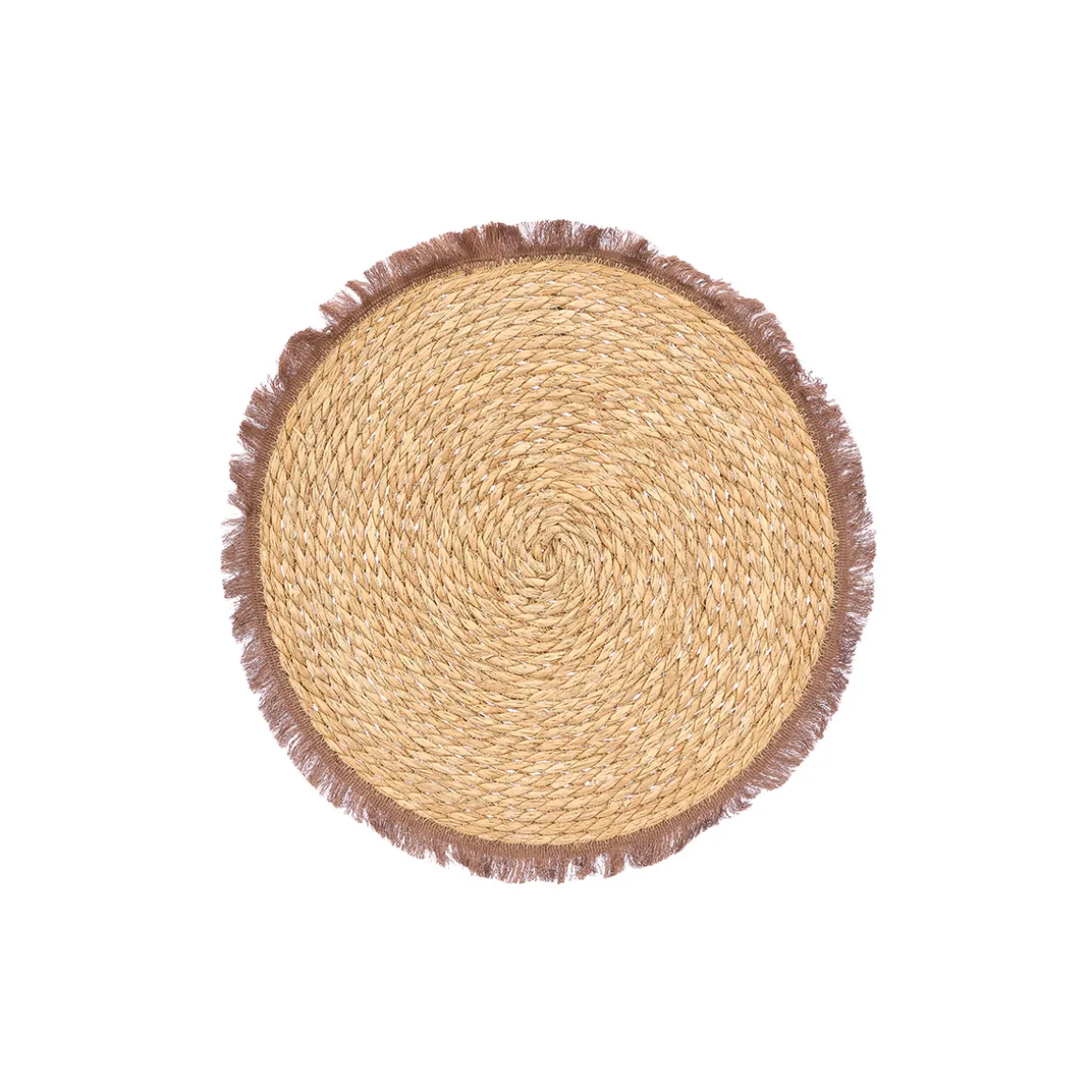 Mantel individual con flecos marrón 38cm