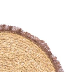 Mantel individual con flecos marrón 38cm