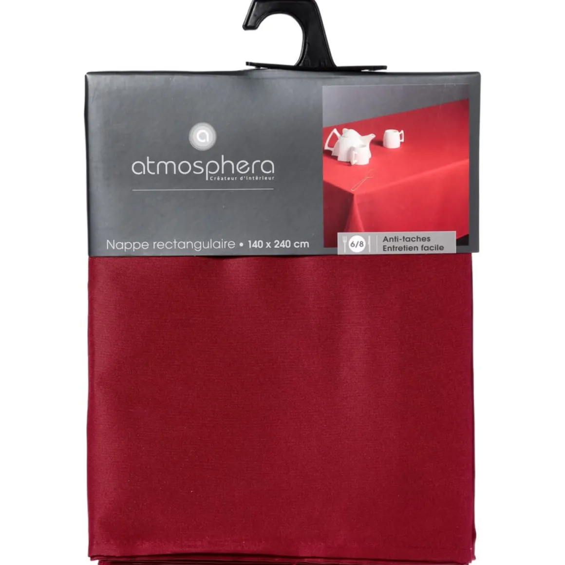 Mantel Rojo Antimanchas 140x240Cm