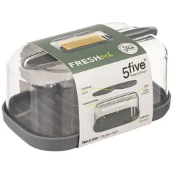 Mantequera De Plástico Gris C/Cuchillo