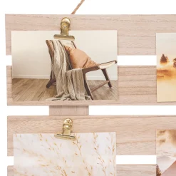 Marco Fotos Múltiple Beige Mdf 58x43Cm