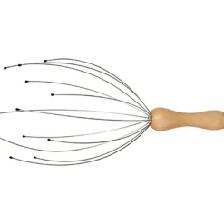 Masajeador De Cabeza Con Mango De Bambú