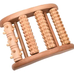Masajeador De Pies De Madera Con 4 Rodillos
