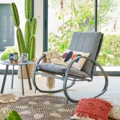 Mecedora NEVADA gris graphite