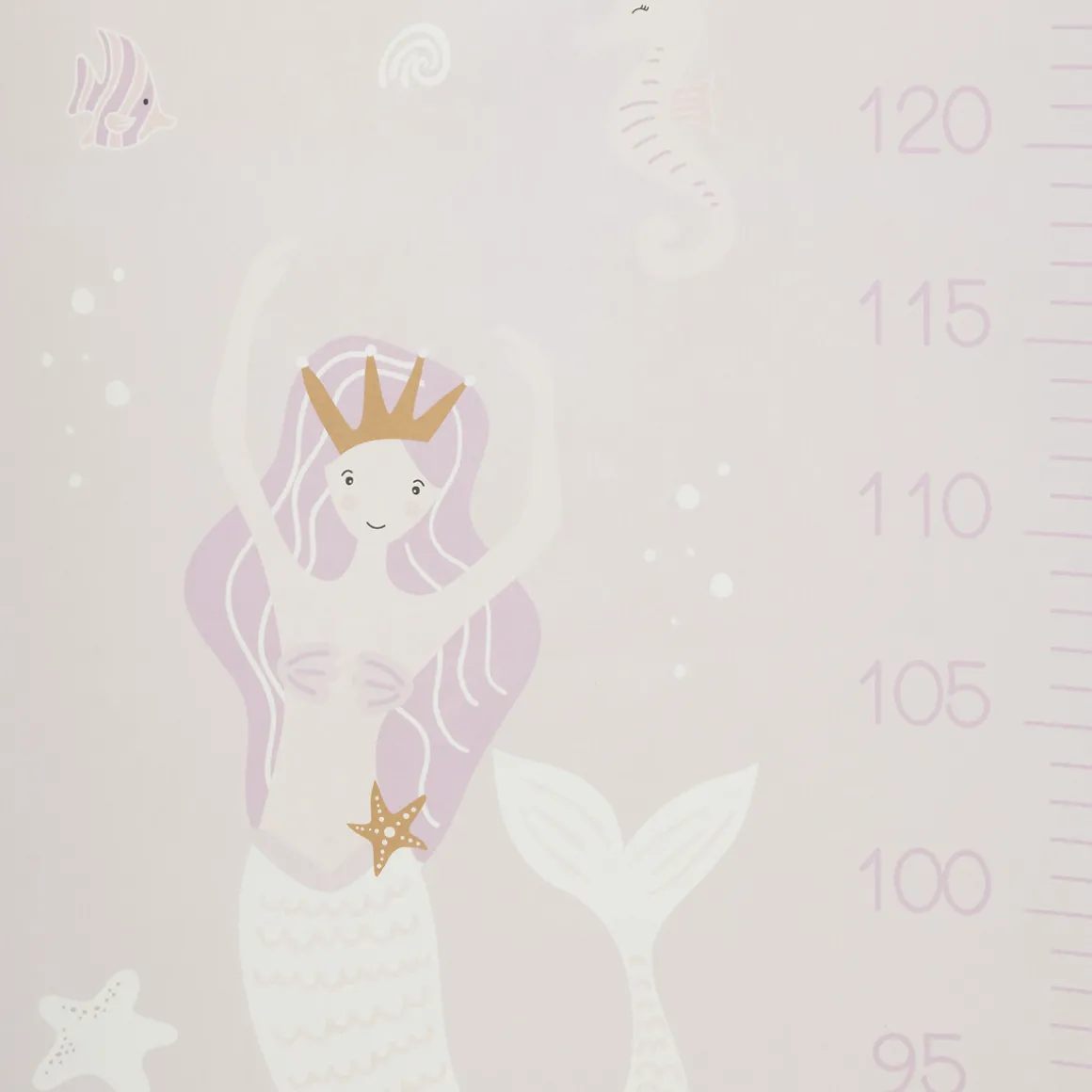 Medidor Infantil Sirena Rosa Pastel 124cm