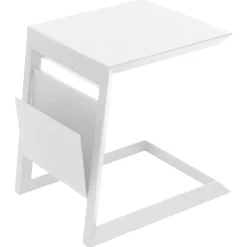 Mesa auxiliar ALLURE blanco de aluminio