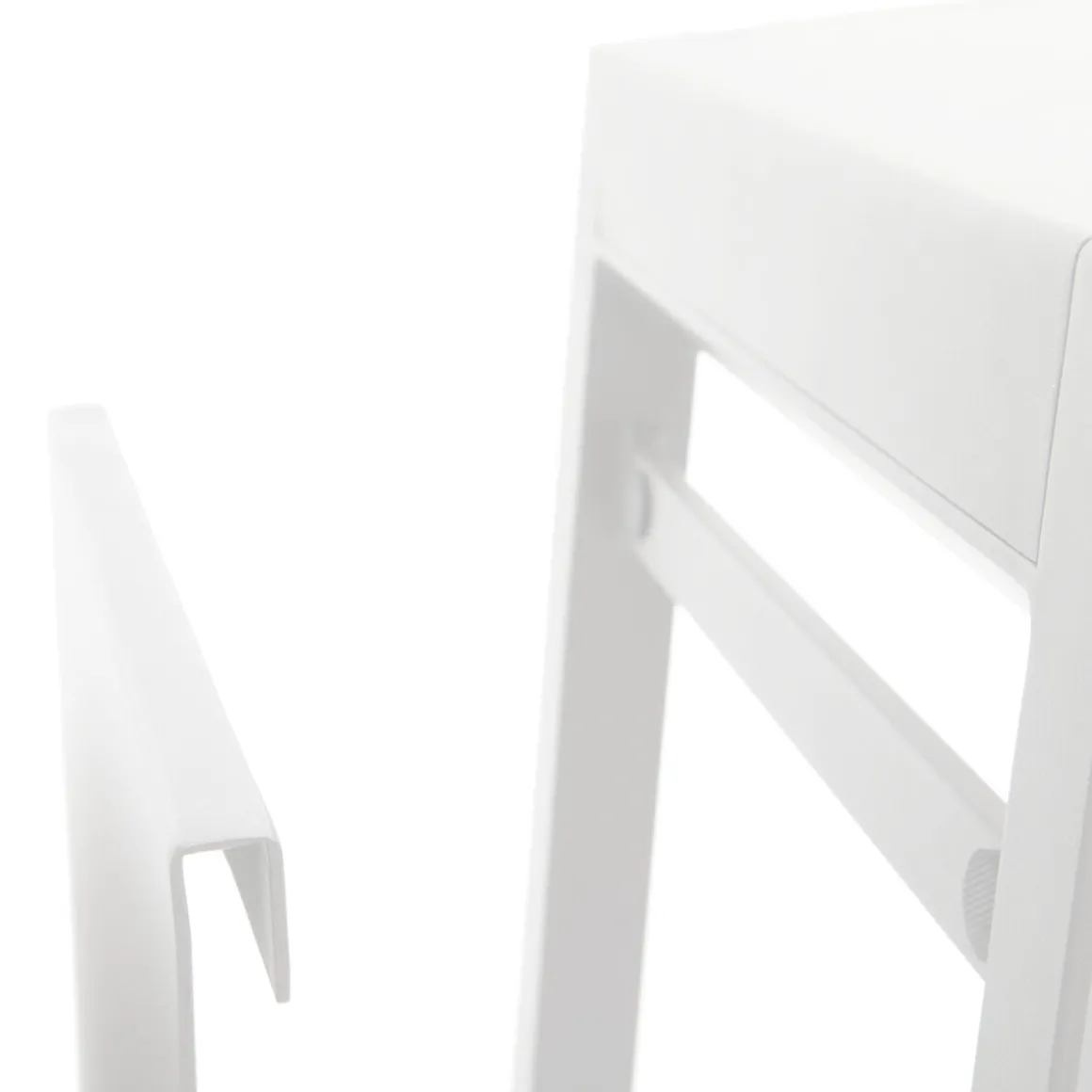 Mesa auxiliar ALLURE blanco de aluminio