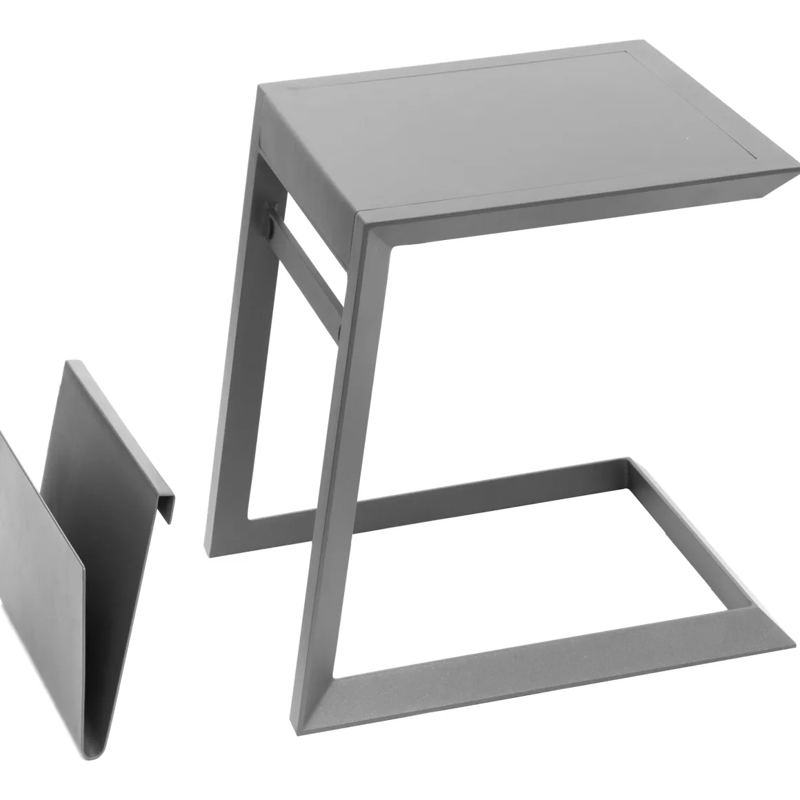 Mesa auxiliar ALLURE graphite de aluminio