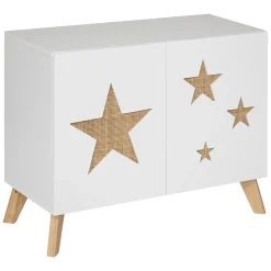 Mesa Auxiliar Blanca Con Estrellas