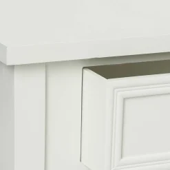 Mesa auxiliar CHARME blanca con 1 cajón