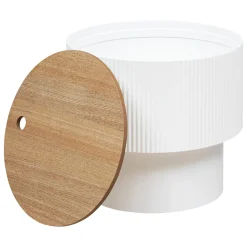 Mesa auxiliar ENOLA blanca y beige