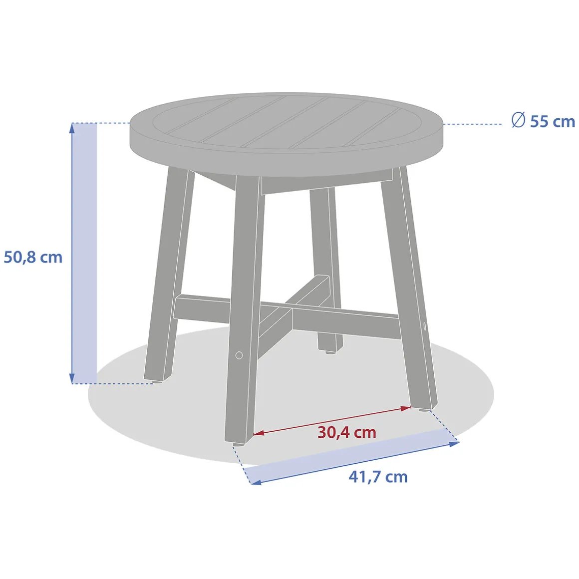 Mesa auxiliar PAPOUASIE 55cm