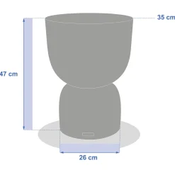 Mesa auxiliar TIMANDRA 47x35x35cm