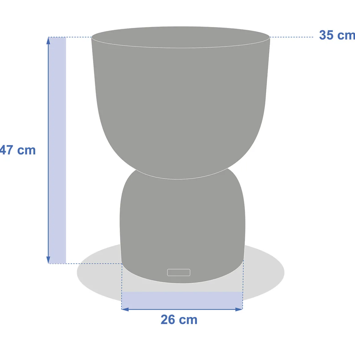 Mesa auxiliar TIMANDRA 47x35x35cm