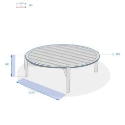Mesa baja DEONA de madera acacia