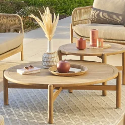 Mesa baja DEONA de madera acacia 120cm