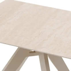 Mesa bistro exterior TERZANO de aluminio y piedra